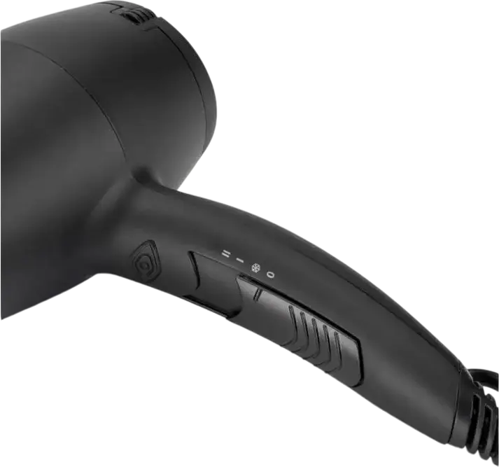 BaByliss D215DE Hair Dryer 2000W, Ionic Function for Frizz Reduction, 2 Temperature & Speed Settings, Cold Air Shot, Diffuser and Concentrator, Black