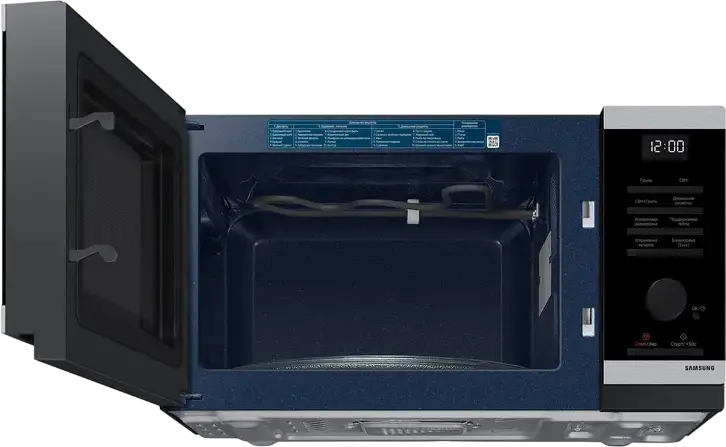 Cuptor cu Microunde și Grill Samsung MG23DG4524ATE2, Liber de Încorporare, 23L, 800W/1150W, Interior Ceramic, Sistem Triple Distribution, Negru