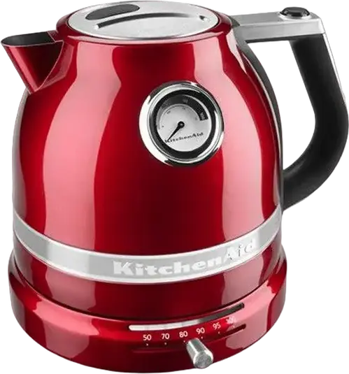 Fierbător Electric KitchenAid 5KEK1522ECA Pro Line, 1.5L, 2400W, 7 Setări Temperatură (50-100°C), Perete Dublu Inox, Candy Apple Red