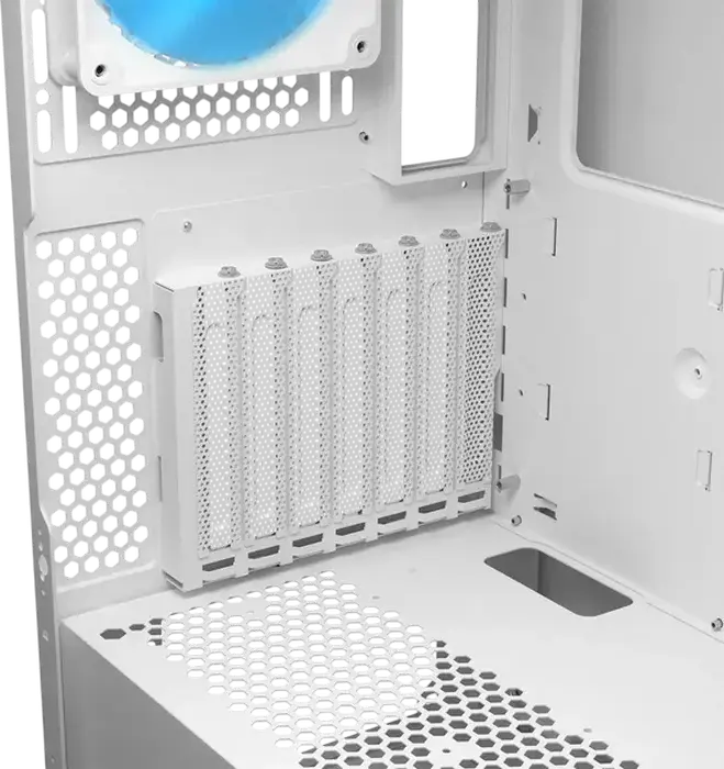 Carcasa Cougar Airface FLO RGB Mid Tower, Culoare: Alb, Suport E-ATX, 3 Ventilatoare ARGB PWM, Sticla Temperata, USB-C 3.2 Gen 2, CGR-5YA6W-RGB