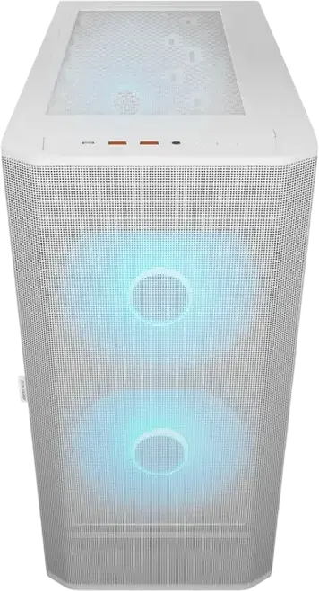 Carcasa Cougar Airface FLO RGB Mid Tower, Culoare: Alb, Suport E-ATX, 3 Ventilatoare ARGB PWM, Sticla Temperata, USB-C 3.2 Gen 2, CGR-5YA6W-RGB