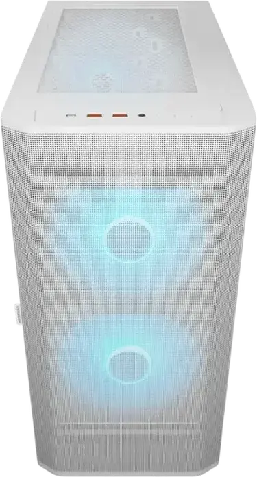 Carcasa Cougar Airface FLO RGB Mid Tower, Culoare: Alb, Suport E-ATX, 3 Ventilatoare ARGB PWM, Sticla Temperata, USB-C 3.2 Gen 2, CGR-5YA6W-RGB