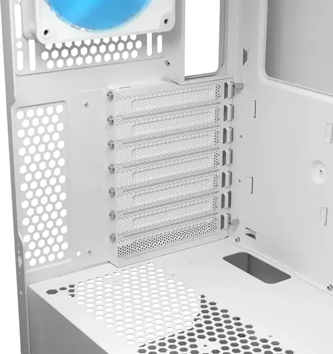 Carcasa Cougar Airface FLO RGB Mid Tower, Culoare: Alb, Suport E-ATX, 3 Ventilatoare ARGB PWM, Sticla Temperata, USB-C 3.2 Gen 2, CGR-5YA6W-RGB