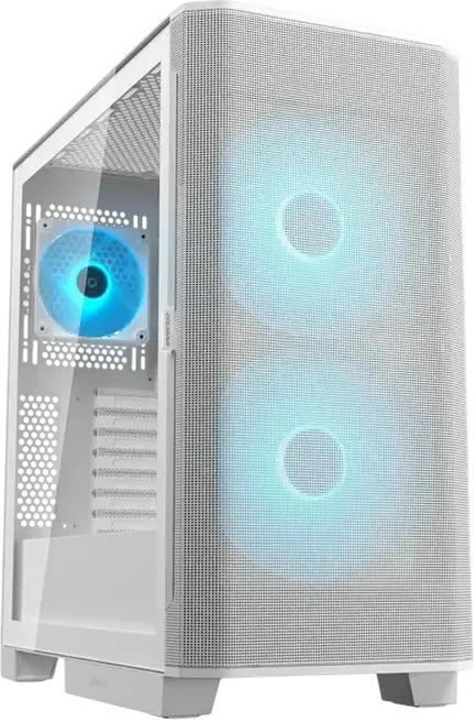 Carcasă PC Cougar Airface FLO RGB, Midi-Tower, Fără PSU, Alb