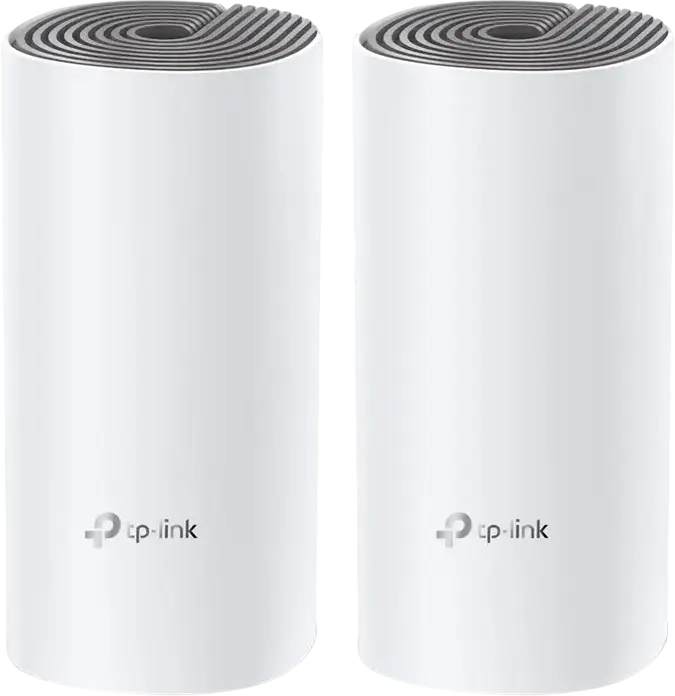 TP-Link Deco E4 Whole Home Mesh Wi-Fi System AC1200 Dual-Band Wi-Fi 5, 2-pack, Seamless Roaming, MU-MIMO, Beamforming, Parental Controls, White