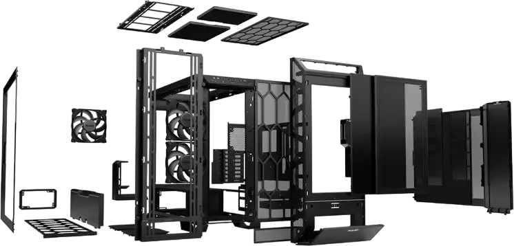be quiet! Dark Base Pro 901 Carcasă Full Tower, Negru, E-ATX/XL-ATX, ARGB, Încărcător Wireless Qi, Sticlă Temperată, 3x Ventilatoare Silent Wings 4 140mm PWM