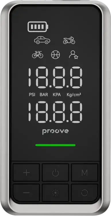 Proove Air Jump 2-in-1 Jump Starter and Air Pump, 10400mAh, 1000A Peak Current, 85W Pump, for Petrol and Diesel Engines up to 4.0L, LED Display, LED Flashlight