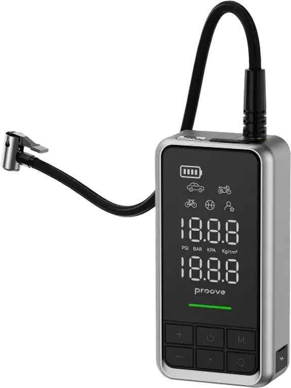 Proove Air Jump 2-in-1 Jump Starter and Air Pump, 10400mAh, 1000A Peak Current, 85W Pump, for Petrol and Diesel Engines up to 4.0L, LED Display, LED Flashlight