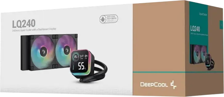 Sistem de Răcire Lichidă Deepcool LQ240 AIO, Radiator Aluminiu 240mm, Display Digital LED pentru Temperatură CPU, Ventilatoare ARGB FD12, Intel LGA1851/1700 și AMD AM5/AM4