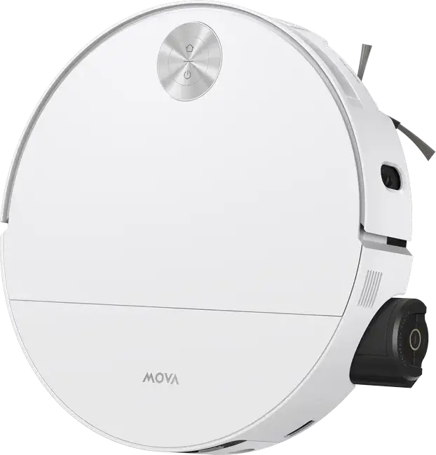 Mova S70 Roller Robot Vacuum and Mop, 28000 Pa Suction, HydroForce Roller Mopping with MaxiReach Tech, DToF Navigation, Auto-Empty Base Station, White