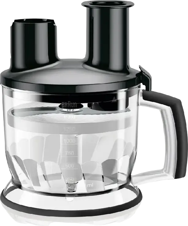 Braun MultiQuick 7 MQ 7075 X Hand Blender 1000W, Active Blade Technology, Easy SmartSpeed, 1.5L Bowl, Stainless Steel, with Chopper, Whisk and Graters