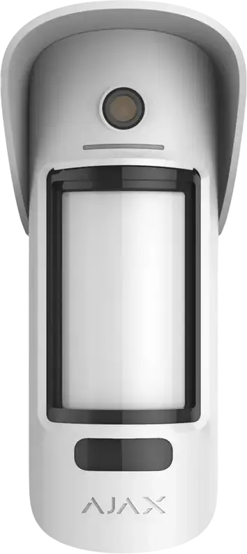 Ajax MotionCam Outdoor Wireless Outdoor Motion Detector with Camera, IP55 Weatherproof, 15m Range, Pet Immunity up to 80cm, Photo Verification, White