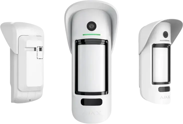 Ajax MotionCam Outdoor Wireless Outdoor Motion Detector with Camera, IP55 Weatherproof, 15m Range, Pet Immunity up to 80cm, Photo Verification, White