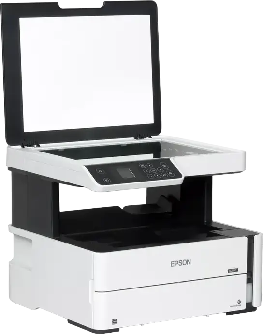 Epson EcoTank M2140 Monochrome Multifunction Inkjet Printer, 3-in-1 Print Scan Copy, Auto Duplex, A4, 20 ppm, 1200x2400 dpi, LCD Display, Grey