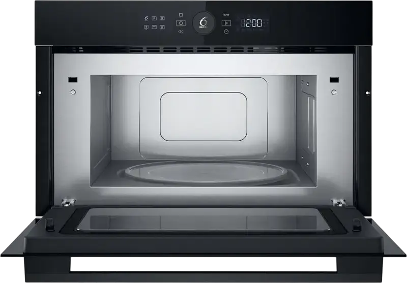 Cuptor cu Microunde Încorporabil Whirlpool WMD54MX cu Grill, Capacitate 31L, Putere 1000W, Grill Quartz 800W, Interior Inox, Control Tactil, Negru