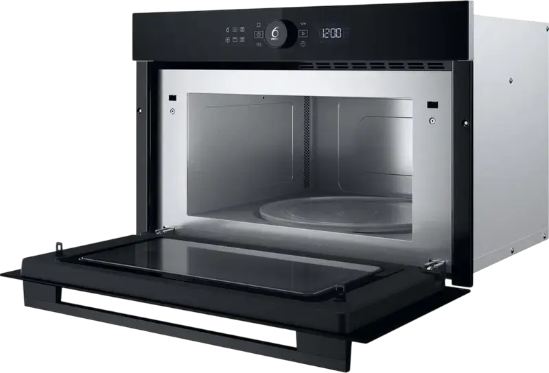 Cuptor cu Microunde Încorporabil Whirlpool WMD54MX cu Grill, Capacitate 31L, Putere 1000W, Grill Quartz 800W, Interior Inox, Control Tactil, Negru