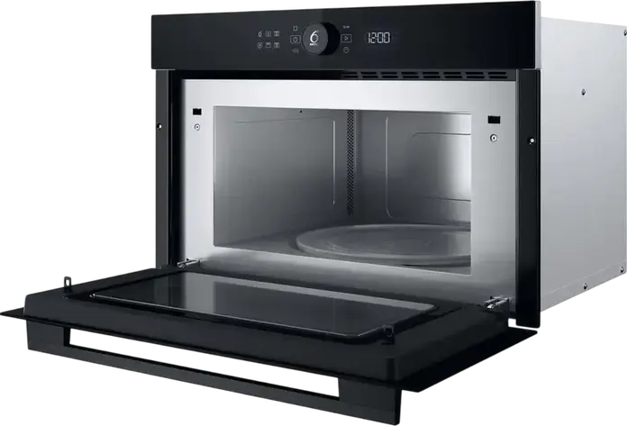 Cuptor cu Microunde Încorporabil Whirlpool WMD54MX cu Grill, Capacitate 31L, Putere 1000W, Grill Quartz 800W, Interior Inox, Control Tactil, Negru