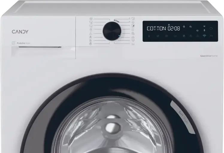 Candy BR 410B8-S ProWash 500 Front-Loading Washing Machine, 10kg, 1400 RPM, Energy Class A, Speed Drive Inverter Motor, hOn Wi-Fi, Steam, White/Black