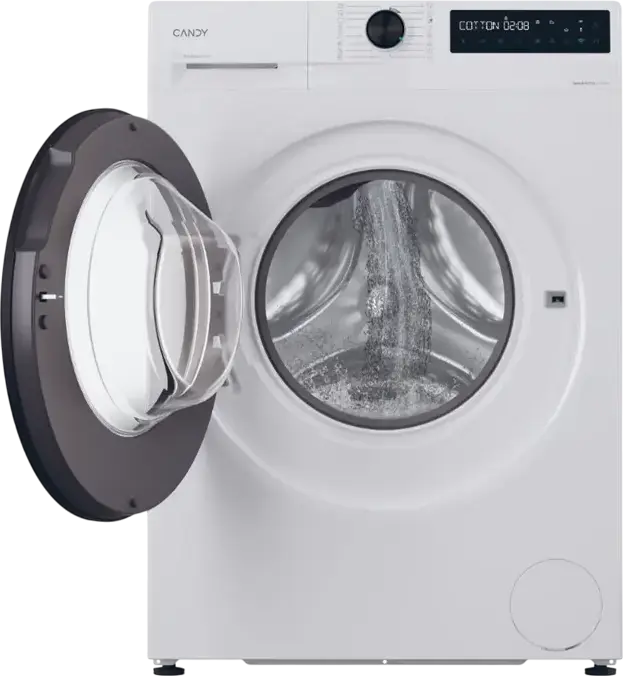 Candy BR 410B8-S ProWash 500 Front-Loading Washing Machine, 10kg, 1400 RPM, Energy Class A, Speed Drive Inverter Motor, hOn Wi-Fi, Steam, White/Black