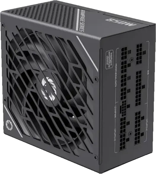 Sursă Alimentare Gamemax GX-850 PRO Rampage Series 850W, 80 Plus Gold, Fully Modular ATX 3.1 PCIe 5.1, Conector Native 12V-2x6, Condensatori Japonezi, Negru