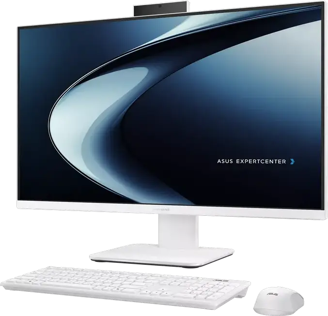 PC All-in-One ASUS V470VA, Ecran 27" FHD IPS Anti-reflexie, Intel Core 7 240H, 16GB RAM DDR5, SSD 512GB NVMe, Wi-Fi 6, Bluetooth 5.4, Aluminiu Alb
