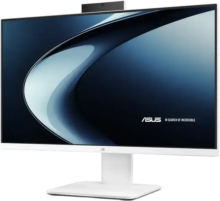 PC All-in-One ASUS V470VA, Ecran 27" FHD IPS Anti-reflexie, Intel Core 7 240H, 16GB RAM DDR5, SSD 512GB NVMe, Wi-Fi 6, Bluetooth 5.4, Aluminiu Alb