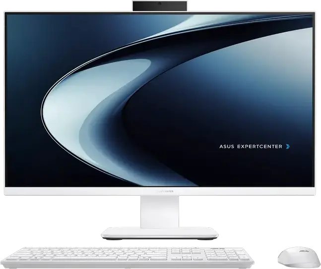 PC All-in-One ASUS V470VA, Ecran 27" FHD IPS Anti-reflexie, Intel Core 7 240H, 16GB RAM DDR5, SSD 512GB NVMe, Wi-Fi 6, Bluetooth 5.4, Aluminiu Alb