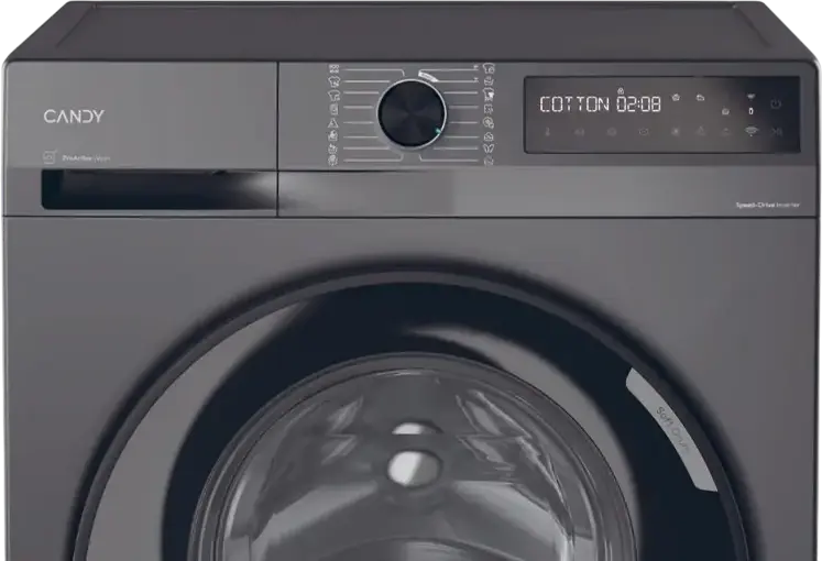 Máșină de spălat rupe Candy BR 410B8G-S ProWash 500 cu încărcare frontală, 10kg, Clasă Energetică A, Motor Inverter 1400 rpm, Wi-Fi hOn, Abur, Gri