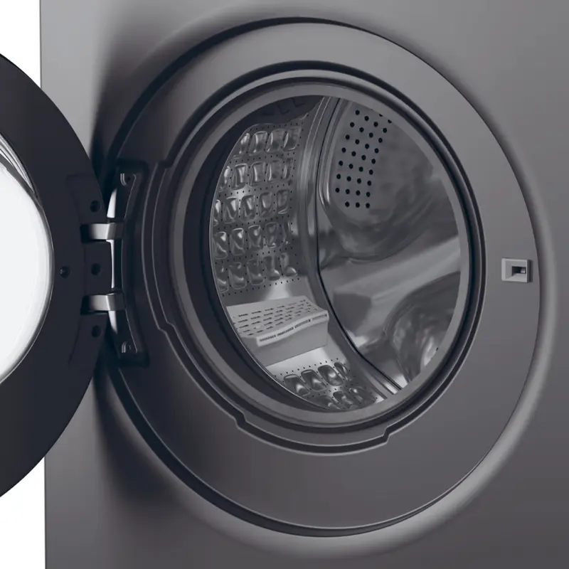Máșină de spălat rupe Candy BR 410B8G-S ProWash 500 cu încărcare frontală, 10kg, Clasă Energetică A, Motor Inverter 1400 rpm, Wi-Fi hOn, Abur, Gri