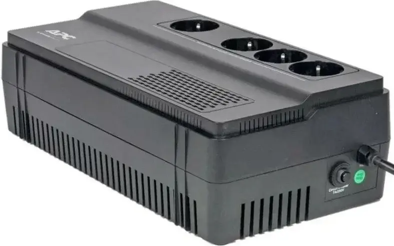 APC Easy UPS BV650I-GR Line-Interactive Uninterruptible Power Supply, 650VA/375W, Automatic Voltage Regulation (AVR), 4 Schuko Outlets, Black