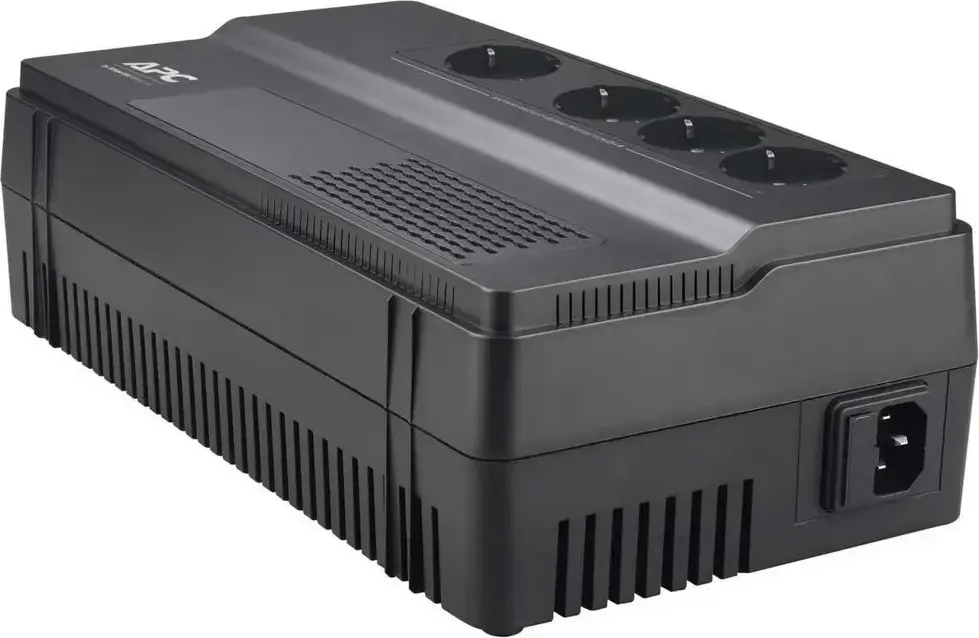 APC Easy UPS BV650I-GR Line-Interactive Uninterruptible Power Supply, 650VA/375W, Automatic Voltage Regulation (AVR), 4 Schuko Outlets, Black