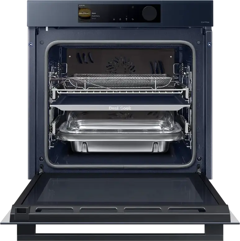 Cuptor Electric Incorporabil Samsung NV7B6685AAN, 76L, Dual Cook, Clasa Energetică A+, Curățare cu Abur, SmartThings, Ecran TFT Color, Albastru