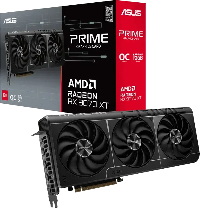 Placă Video ASUS PRIME-RX9070XT-O16G, 16GB GDDR6 256bit