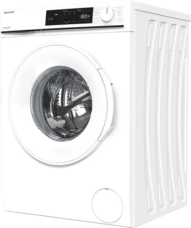 Sharp ES-NFA914BWNA-EE Front Load Washing Machine, 9kg Capacity, 1400 RPM, Energy Class A, Advanced Inverter Motor, Allergy Smart, White