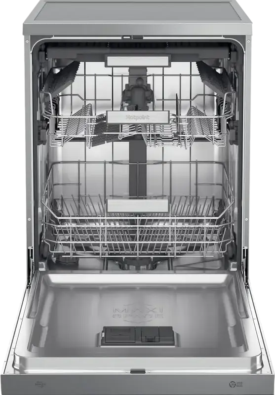 Hotpoint-Ariston H7F HS41 X Freestanding Dishwasher, 15 Place Settings, Stainless Steel, 8 Programs, Inverter Motor, 41 dB, Energy Class C, 60cm