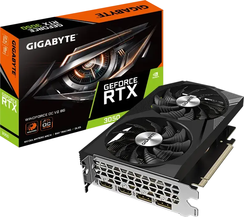 Placă Video Gigabyte GV-N3050WF2OCV2-8GD,  8GB GDDR6 128bit