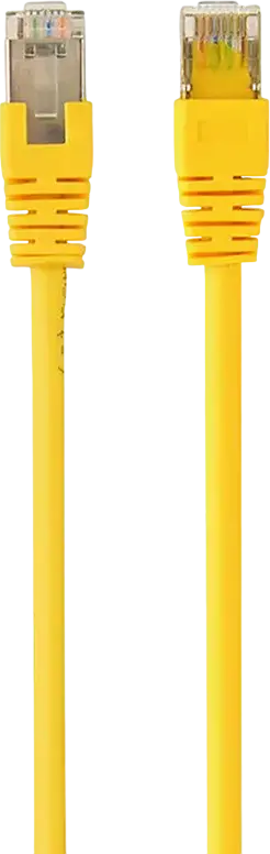 Cablexpert PP22 Cat5e FTP Patch Cord 0.5m Yellow RJ45 Network Cable 100 MHz Gold-plated Contacts