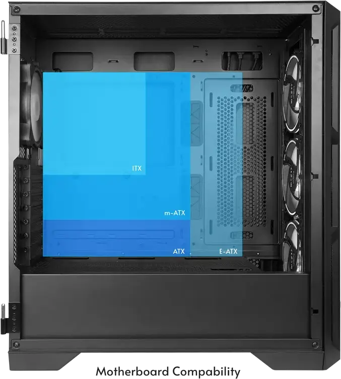 Chieftec APEX Lumo GA-01B-L-OP Midi-Tower Case, Black, Tempered Glass, Mesh Front, 4x 140mm ARGB PWM Fans, E-ATX Support, USB 3.2 Gen2 Type-C