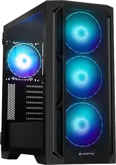 Carcasă PC Chieftec APEX Lumo, Midi-Tower, Fără PSU, Negru