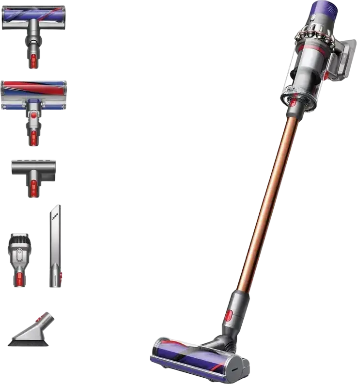 Беспроводной вертикальный пылесос Dyson Cyclone V10 Absolute, мощность всасывания 150 AW, время работы 60 мин, контейнер 0.76 л, с набором насадок
