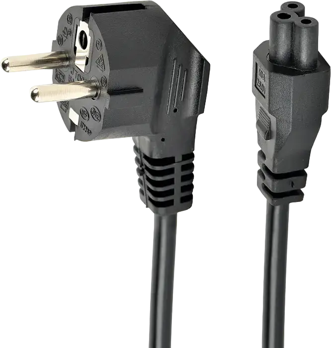 Gembird PC-186-ML12-3M Cablexpert Power Cable, CEE 7/7 Schuko to IEC C5 Cloverleaf, H05VV-F 3-Core 1.0mm², 3m, Black, VDE Approved