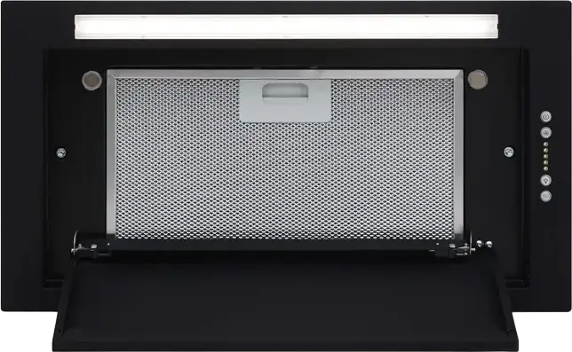 Elica LANE MBL/A/52 Built-in Kitchen Hood, Black Metal, 1050 m3/h Extraction, 3 Speed Levels, Intensive Mode, LED Lighting, 51.4 cm Width