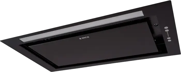 Elica LANE MBL/A/52 Built-in Kitchen Hood, Black Metal, 1050 m3/h Extraction, 3 Speed Levels, Intensive Mode, LED Lighting, 51.4 cm Width