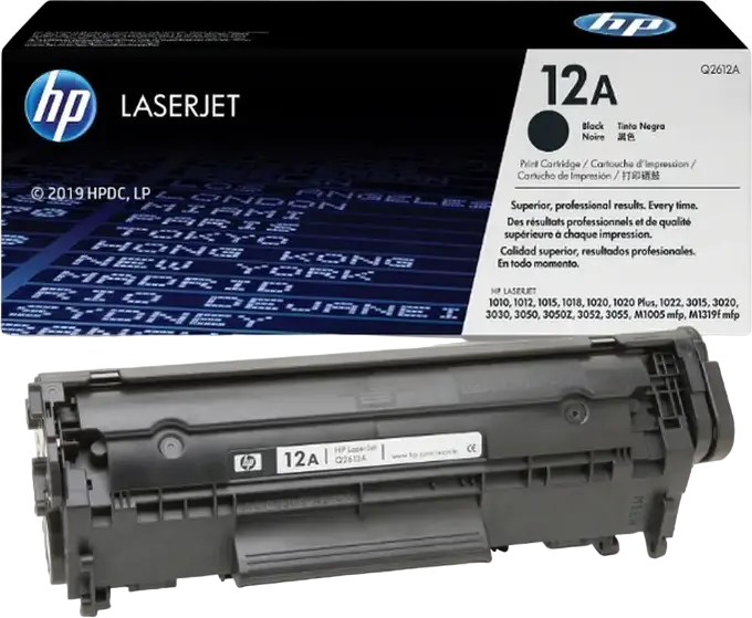Лазерный тонер-картридж ChinaMate HR Q2612A KT черный для HP 12A, LaserJet M1005 1010 1012 1015 1020 1022 M1319f 3015 3020 3030 3050, Canon i-SENSYS, 2000 страниц