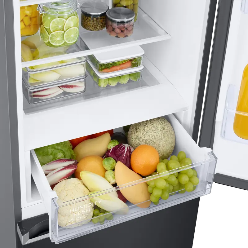 Samsung RB38C600DB1 Combi Refrigerator with Bottom Mount Freezer, Energy Efficient Fridge Freezer