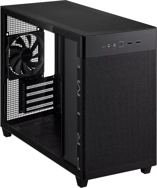 Carcasă PC ASUS Prime AP201 Tempered Glass Edition, Mini-Tower, Negru