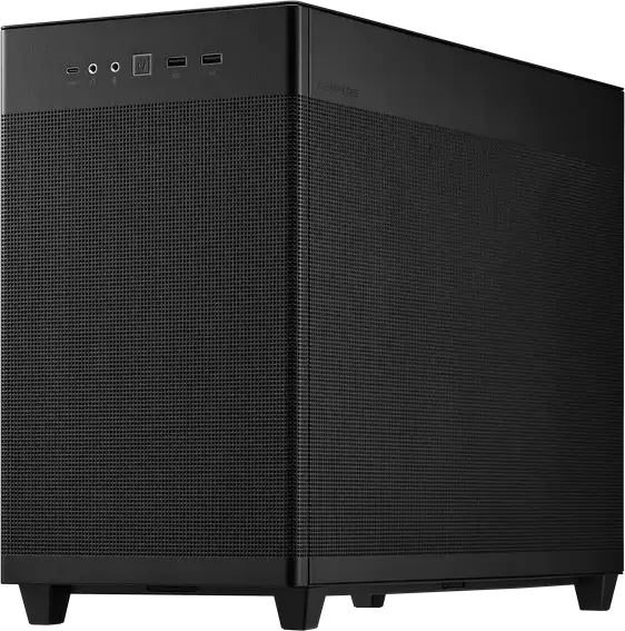 Корпус ASUS Prime AP201 Tempered Glass Edition Mini-Tower, Micro-ATX/Mini-ITX, Сталь и Закаленное Стекло, 33л, Поддержка радиатора 360мм, Черный