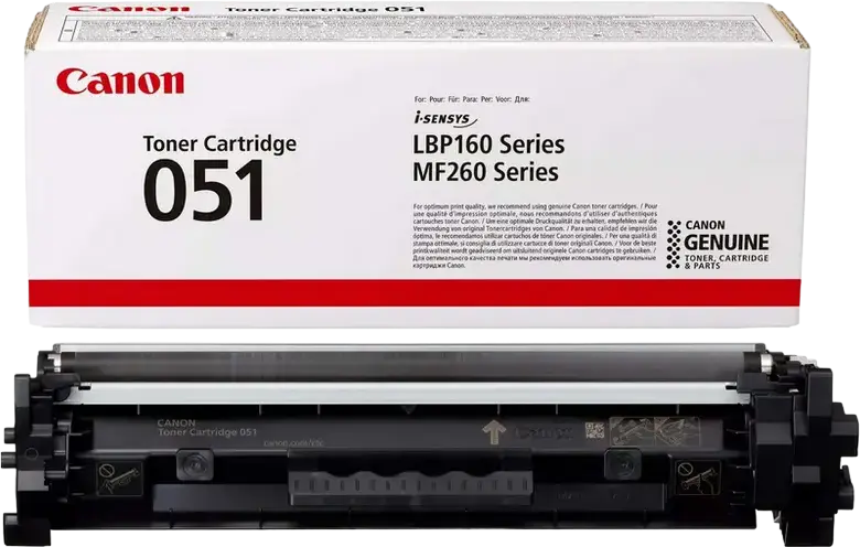 Canon CRG-051 Black Toner Cartridge 2168C002AA for i-SENSYS LBP162dw, MF264dw, MF267dw, MF269dw, LBP160 and MF260 Series, Laser, 1700 Pages Yield