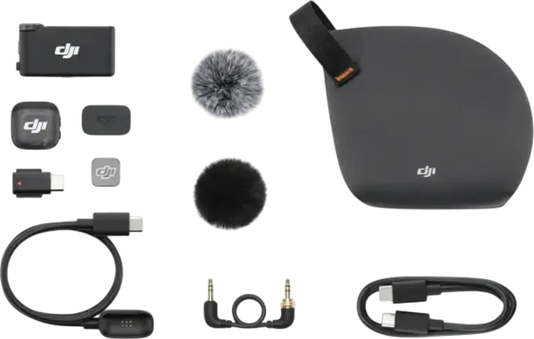 Microfon portabil pentru înregistrare vocală DJI Mic 3 (1 TX + 1 RX), Fără fir, Negru