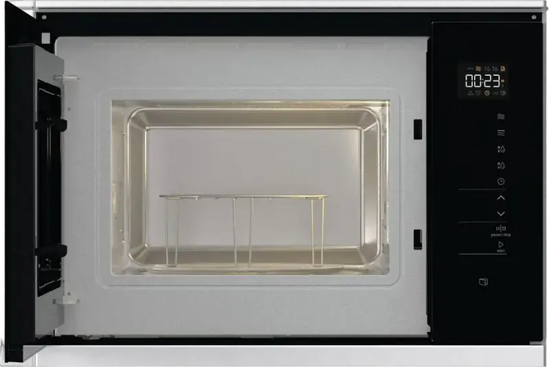 Gorenje BMI 251 SG3BG Built-in Microwave Oven with Grill, 25L, Inverter Technology, Quartz Grill 1200W, Stainless Steel Interior, Black